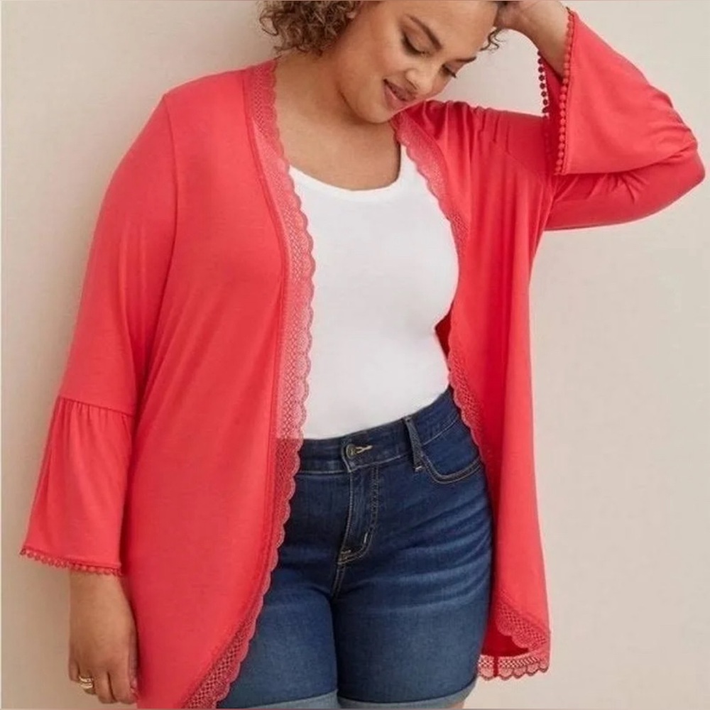 Torrid size 4 coral cardigan
